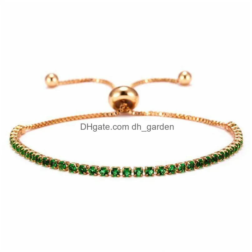 crystal bracelet tennis stretch bling single row rhinestones bracelets for women elasticity wedding bridal gift jewelry