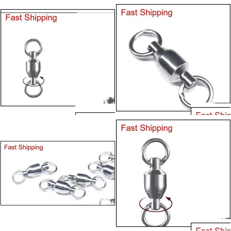 Fishing Accessories Single Melt Ring Swivel High Speed Ball Bearing Metal Stainless Steel Fishings Tackle hairclippers2011