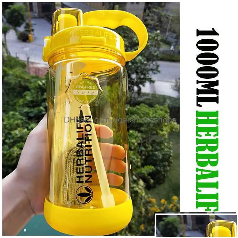 water bottles mti color 1000ml bpa gray rose red portable herbalife nutrition plastic sports hiking fitness st water bottle drop deliv