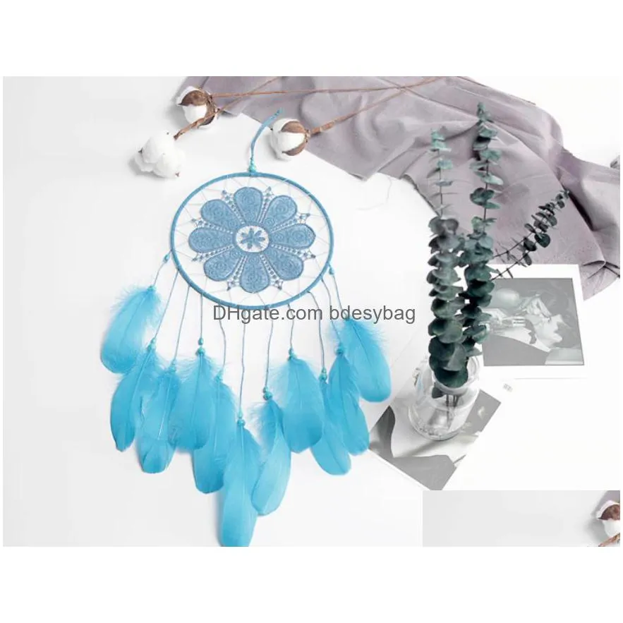 indian style dreamcatcher handmade wind chimes hanging pendant dream catcher home wall art hangings decorations ga442