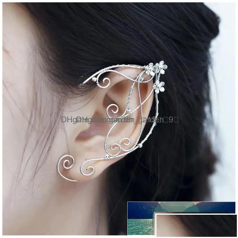 stud elf ear cuffs clipon earrings wing tassel filigree fairy wrap een cosplay fantasy costume factory price expert design q dhgarden