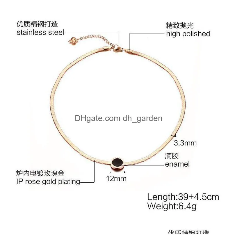 new arrival stainless steel choker necklaces for women minimalist rose gold snake chain necklace statement fashion jewelry couple