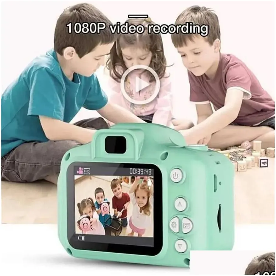 ups sample kids camera children mini party favor digital camera cute cartoon cam 13mp 8mp slr toys for birthday gift 2 inch screen take pictures