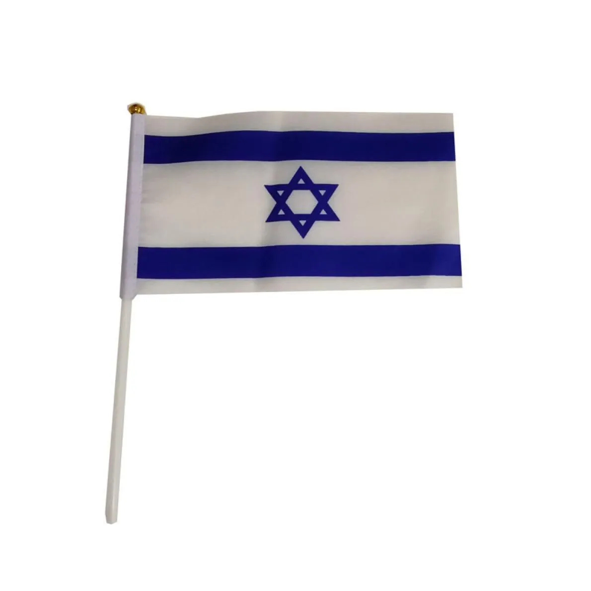 israel flag 21x14 cm polyester hand waving flags israel country banner with plastic flagpoles2128175