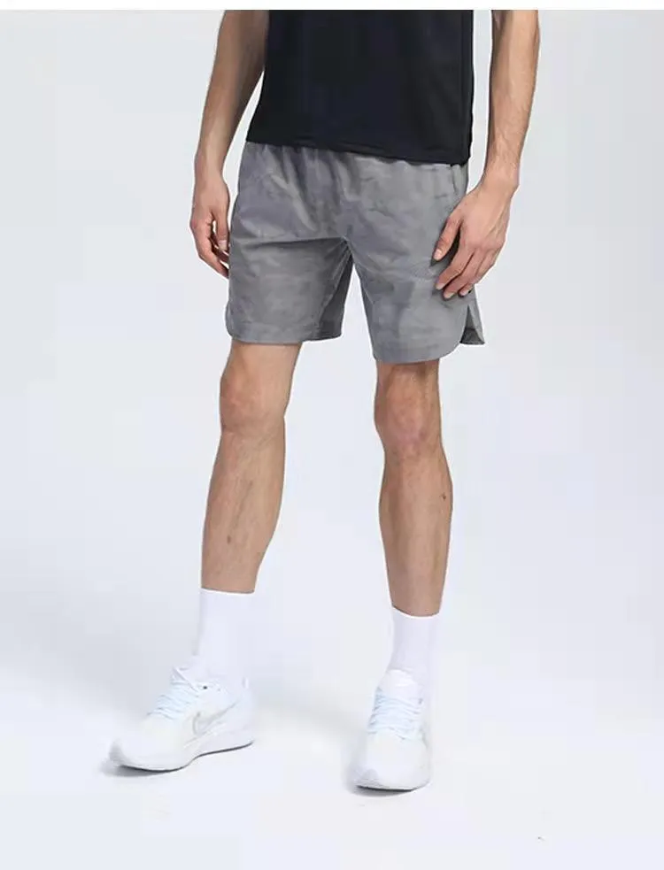 Men Yoga Sports Short Quick Dry Camo Shorts With Pocket Mobile Phone Casual Running Gym Jogger Pant R317