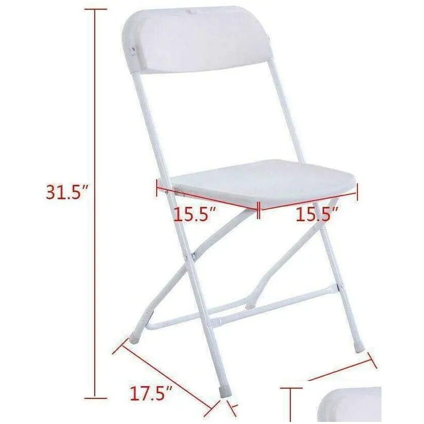 set of4 plastic folding chairs wedding party event chair commercial white chairs for home garden use