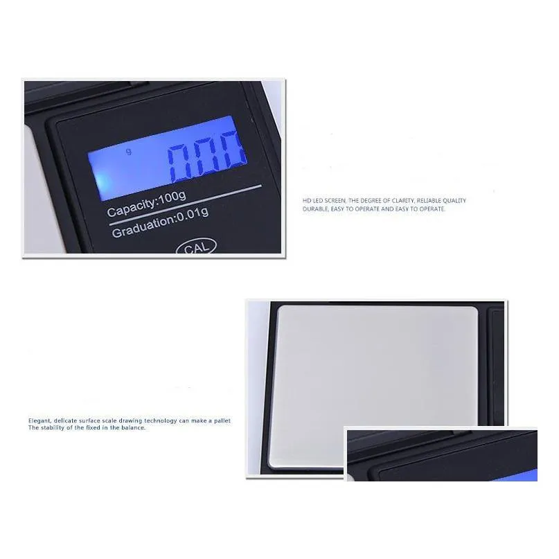 high quality pocket mini digital scale 100g x 0.01g electronic precise jewelry scale high precision kitchen scales with led backlight