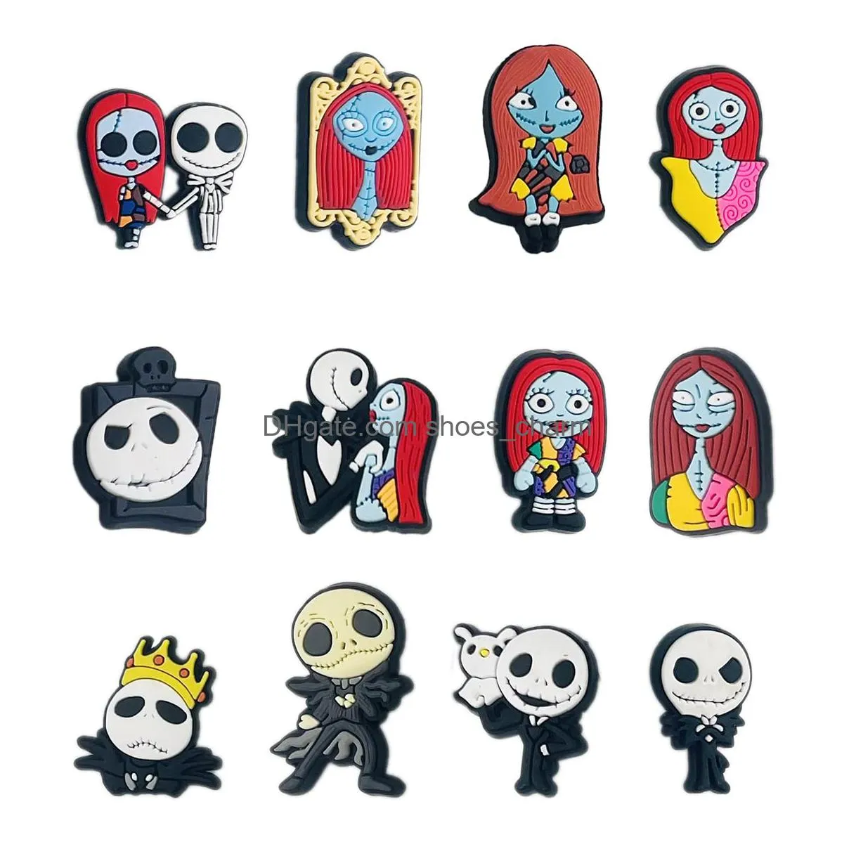 nightmare before christmas croc charms nightmare before christmas gifts jack skellington decor charms for croc clog sandals wristband bracelets halloween christmas croc charms for kids boys