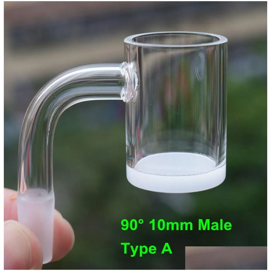 25mm od opaque 4mm bottom smoking 14mm quartz banger nail 10mm 18mm male female for dab rig glass bong bowl pipes adapter