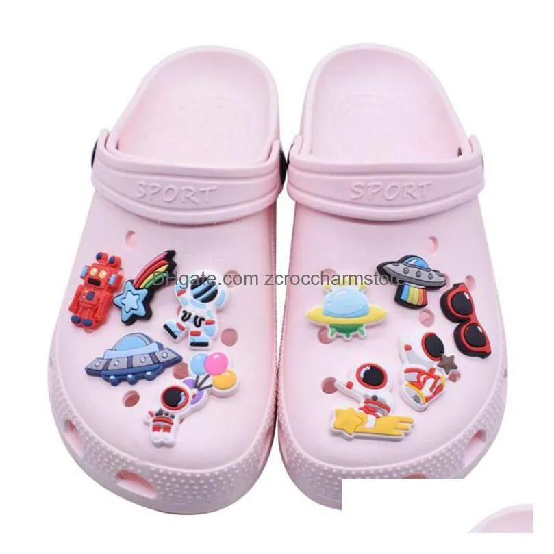 cartoon croc charms custom diy shoe charms clog pvc soft shoes decoration