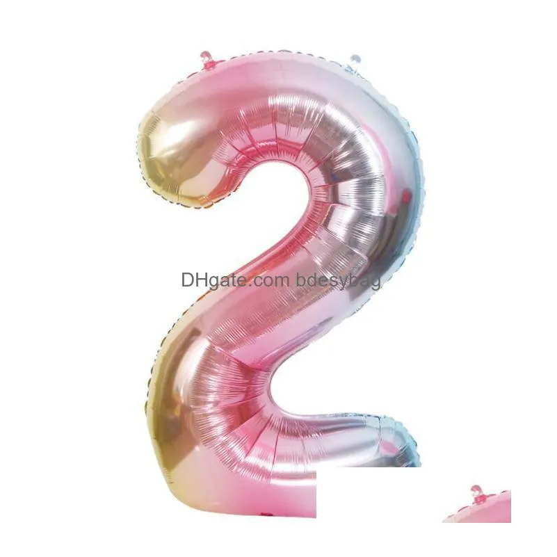 40inch big foil birthday balloons helium number balloon 09 happy birthday wedding party decorations shower large figures globos gc461