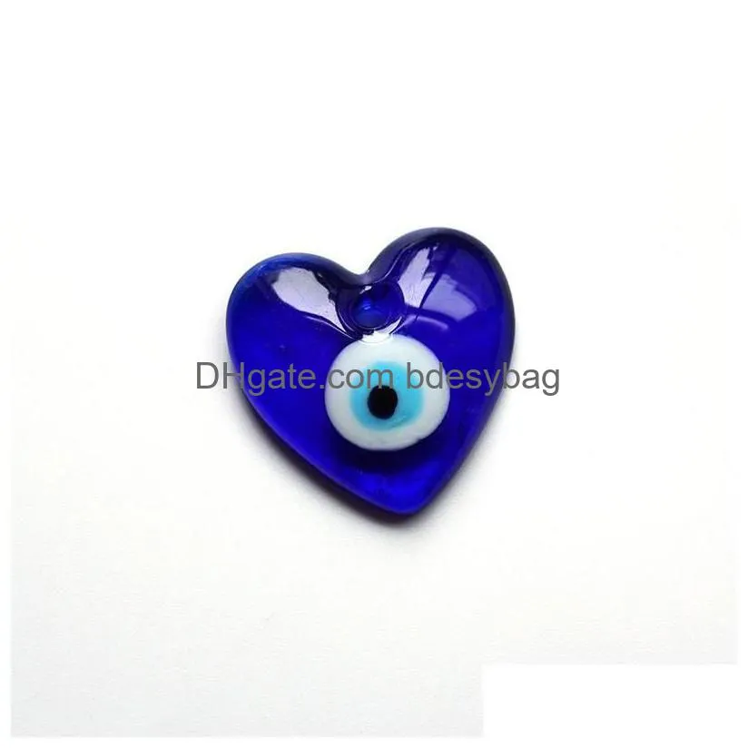 Pendant Necklaces Pendant Necklaces Bk Price Blue Evil Eye Heart Shaped Glass Pendants Turkey Greek Jewelry Accessories Devils Eyes Or Dh5Vf