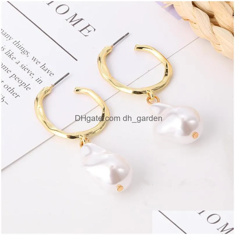 fashion bohemian gold shell earrings starfish pearl pendant ear drop for women dangle earrings gold silver jewelry giftz