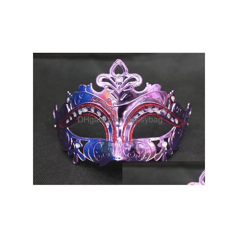 2016 mens woman mask halloween masquerade masks mardi gras venetian dance party face gold shining plated mask 6 colors