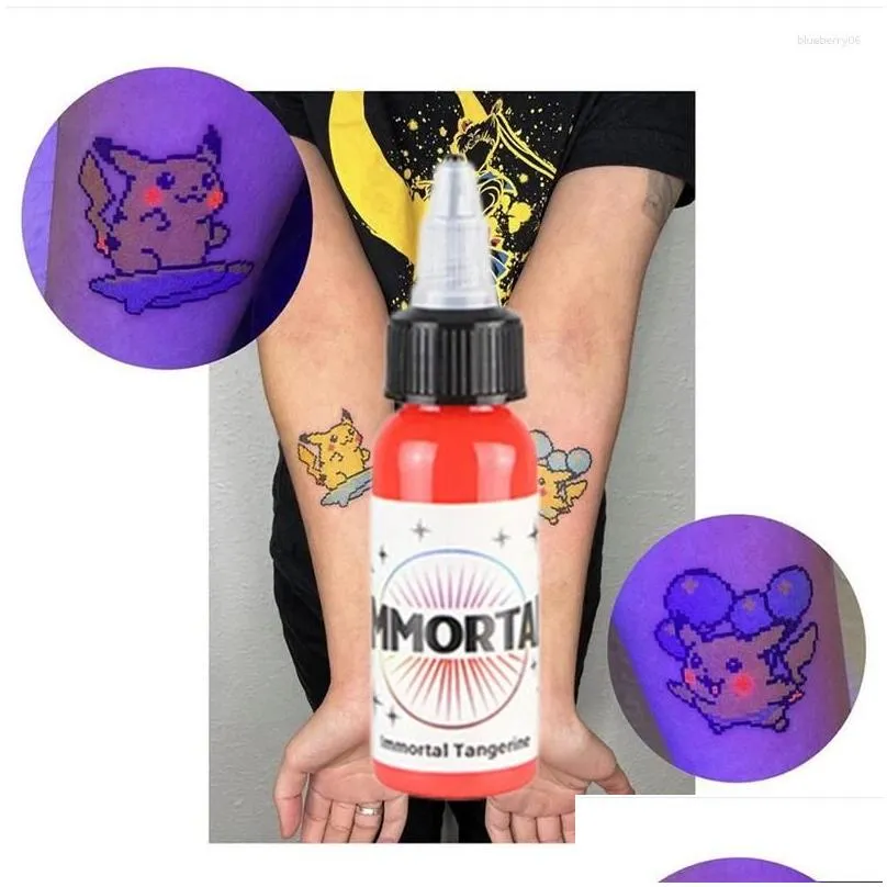 tattoo inks 15ml bottle professional fluorescence ink purple light micropigmentation pigment uv for body painting