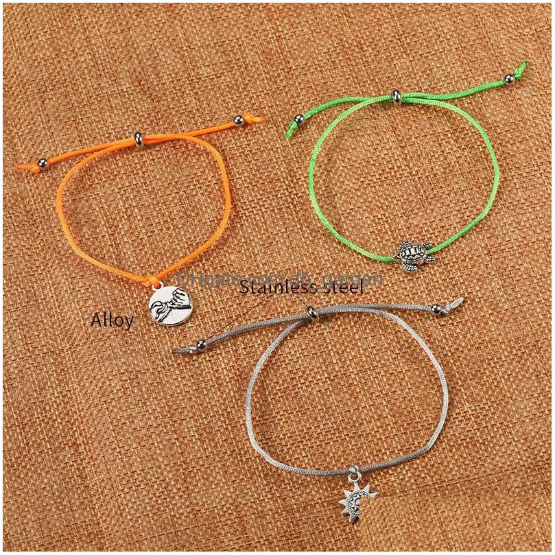 wish bracelet with gift card multitype charm bracelets bangles for women men friendship statement jewelry greeting cardsz