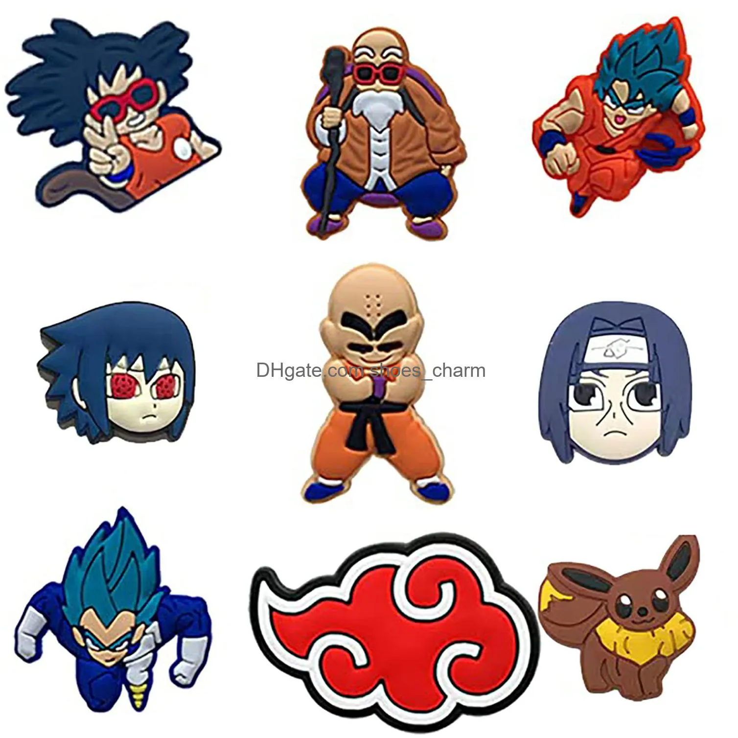 anime shoe charms bulk for croc boys girls cute cartoon toddler shoe charms pins for cric kids shoe decoration accessories.