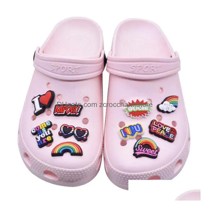 wholesale croc charms kids halloween pvc shoe charms decorate fits bracelets