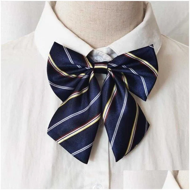 Ties Striped Knot Short Tie For Boys And Girls Bow Set With Uniform School Garten Drop Delivery Baby, Kids Maternity Accessories Dhftv