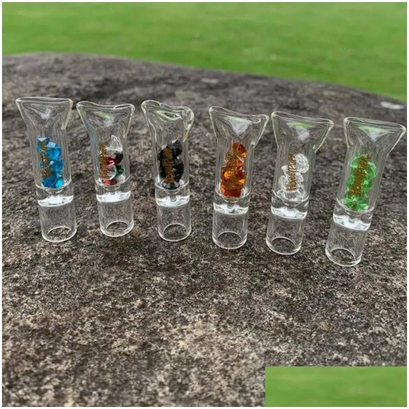 hookah pipe mouthpiece accessory mini bong glass filter tips glass nozzle for dry herb rolling papers with tobacco cigarette holder thick pyrex smoking