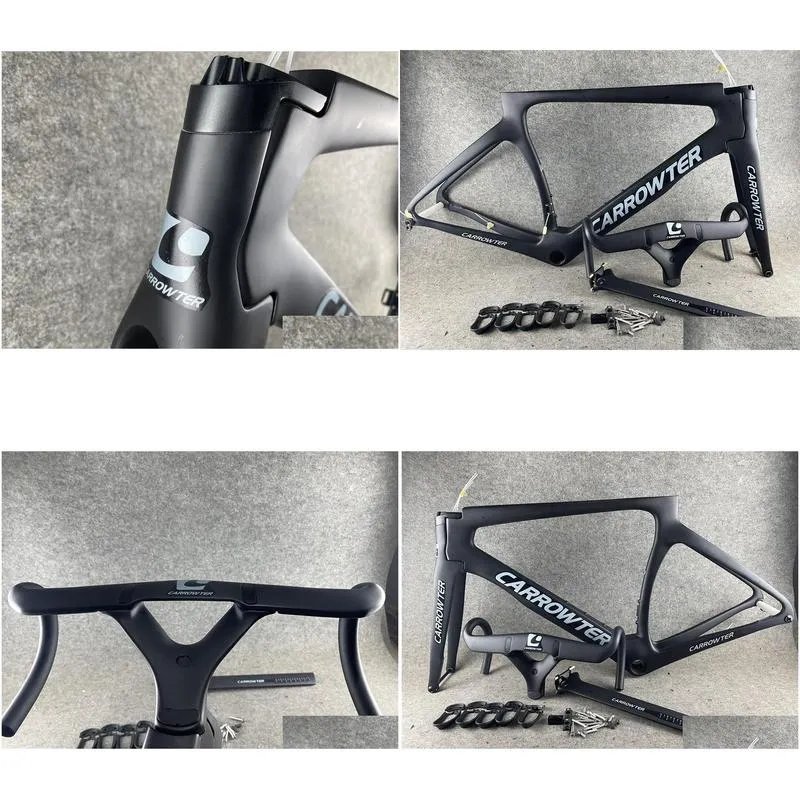frame disc brake t1000 carbon frames road bike bicycle frameset with handlebar 380 400 420 440mm