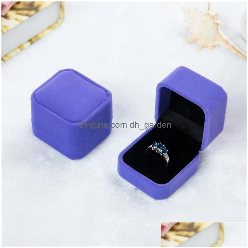 velvet jewelry boxes cases for only rings stud earrings jewelry gift packaging display 318 q2