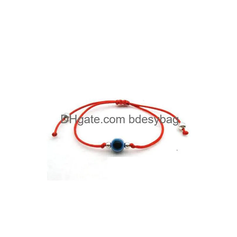 Charm Bracelets 20Pcs/Lot Lucky Hamsa String Evil Eye Red Cord Adjustable Bracelet Diy Jewelry Drop Delivery Jewelry Bracelets Dhwim