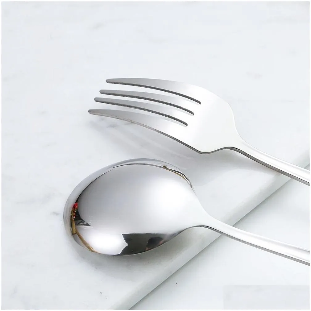 stainless steel 410 tableware set knife fork spoon elegant western style tableware ins style