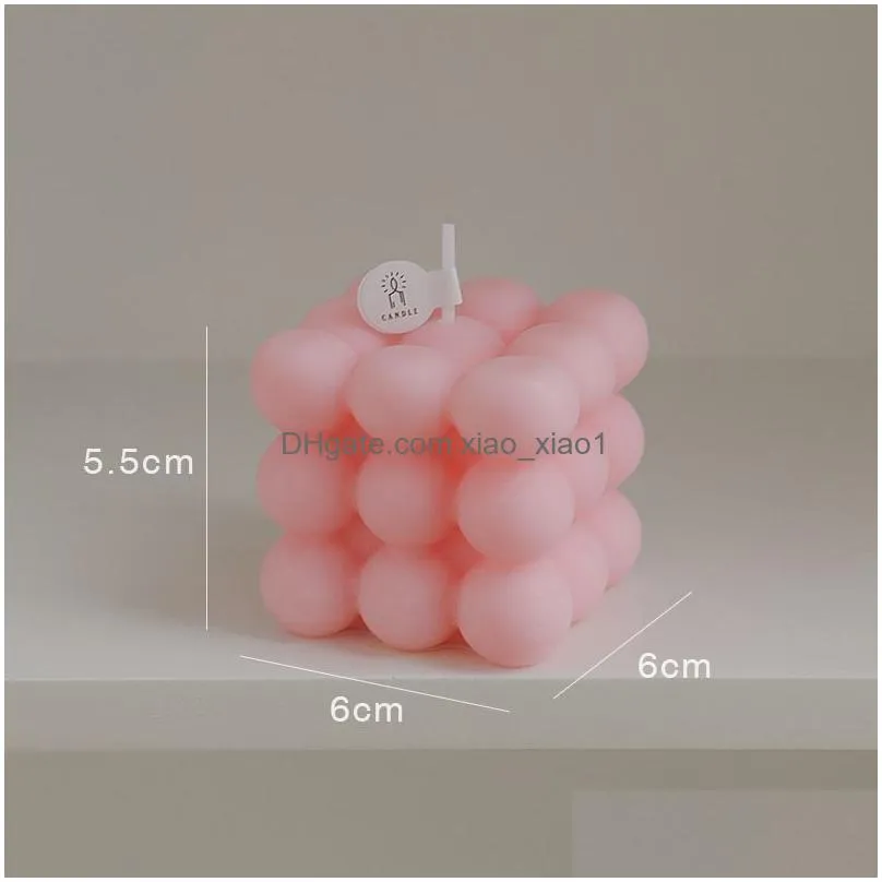 incense scented candles bubble cube candle soy wax aromatherapy souvenir party fragrance candle relaxing romantic gift desktop