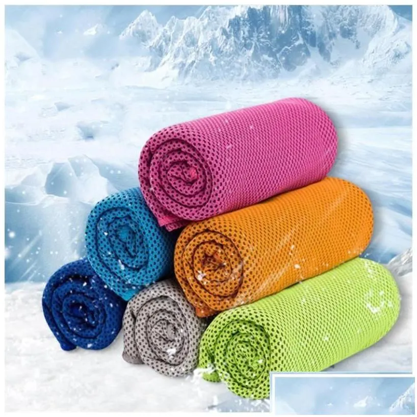 Towel Sports Quickdrying Cooling Swimming Gym Travel Cycling Summer Cold Feeling Sport Towels To Take Carry Sxjun21 Drop Delivery Ho