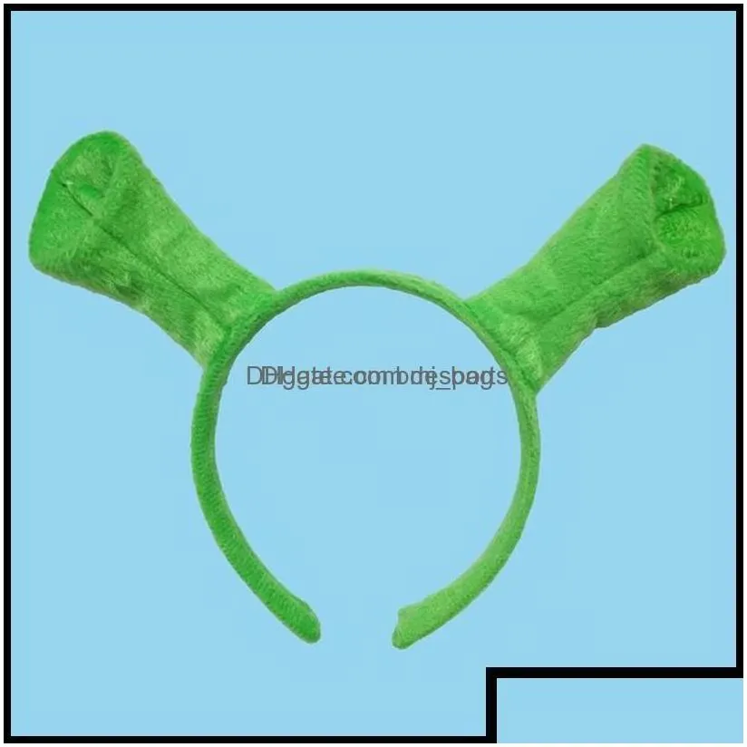 Other Festive Party Supplies Home Garden Shrek Hairpin Ears Headband Head Circle Halloween Children Adt Show Hair Hoop Costume Item