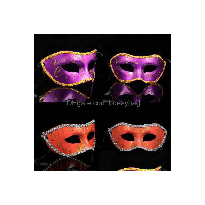 halloween mens and womens masquerade mask fancy dress venetian masks masquerade masks plastic half face mask optional multicolor