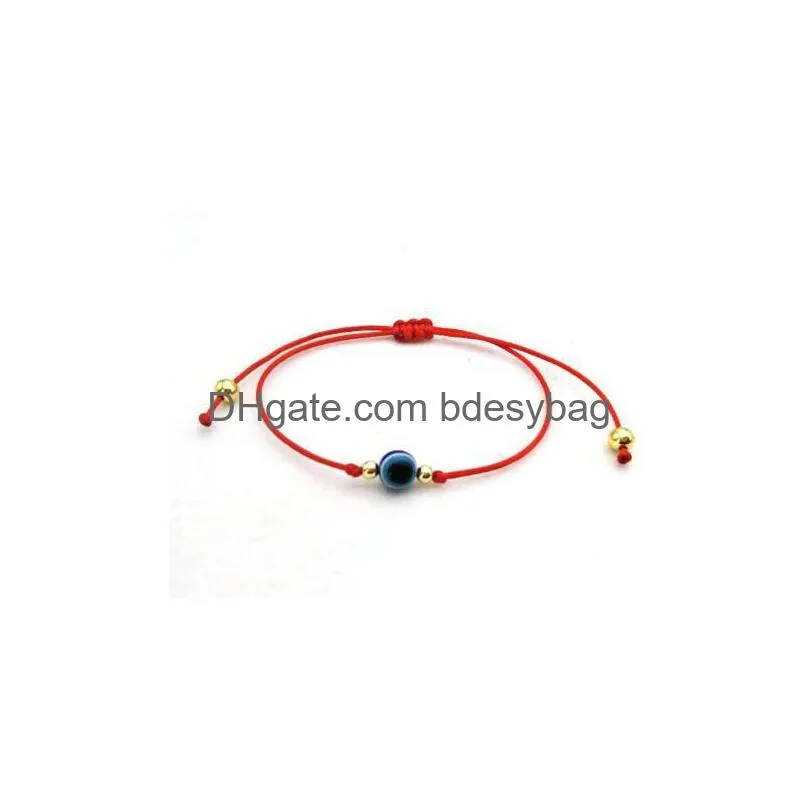 Charm Bracelets 20Pcs/Lot Lucky Hamsa String Evil Eye Red Cord Adjustable Bracelet Diy Jewelry Drop Delivery Jewelry Bracelets Dhwim