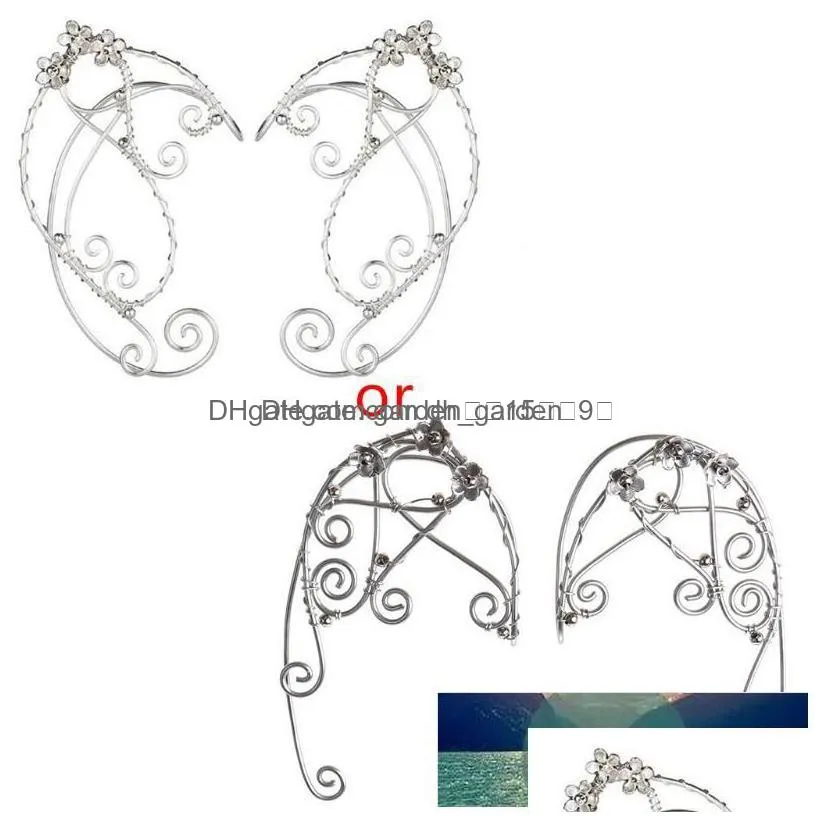 stud elf ear cuffs clipon earrings wing tassel filigree fairy wrap een cosplay fantasy costume factory price expert design q dhgarden