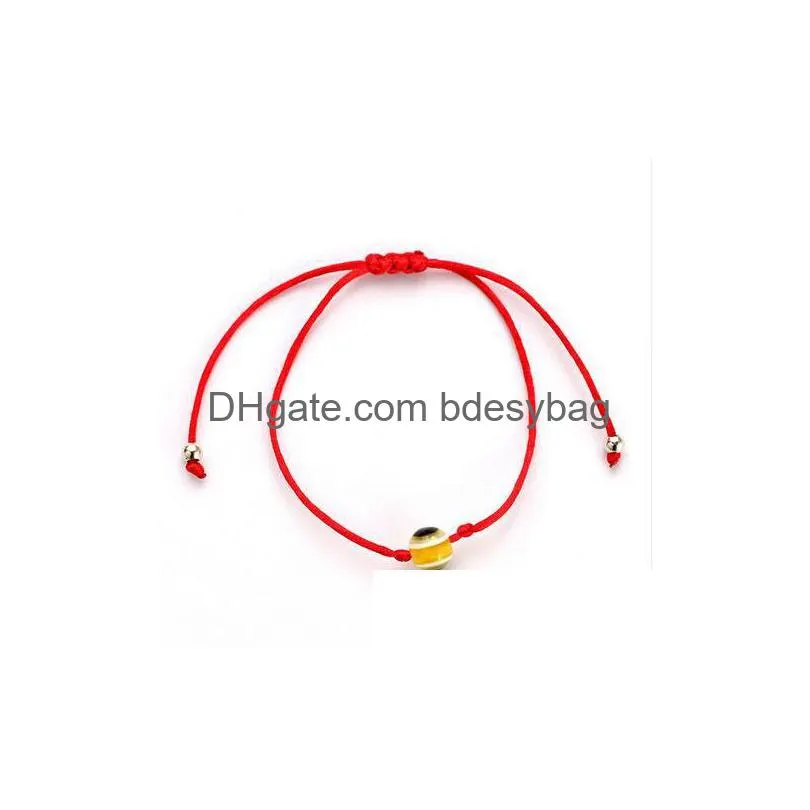 Charm Bracelets 20Pcs/Lot Lucky String Mixed Evil Eye Red Cord Adjustable Bracelet Diy New Drop Delivery Jewelry Bracelets Dhuae