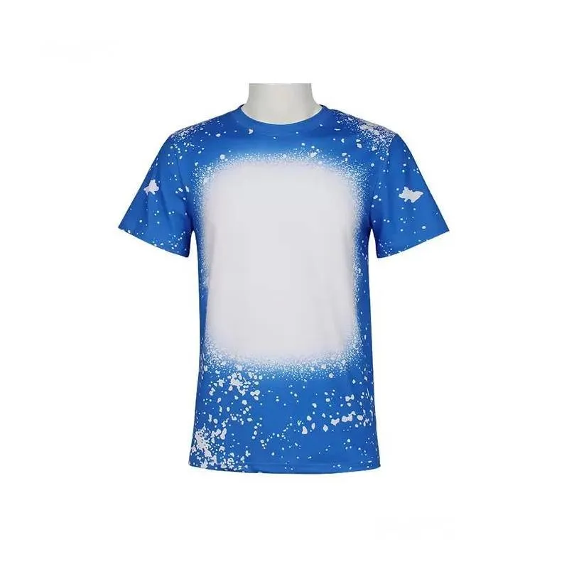  sublimation bleached shirts heat transfer blank bleach shirt bleached polyester t-shirts us men women party supplies