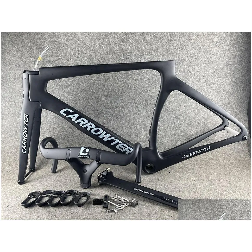 frame disc brake t1000 carbon frames road bike bicycle frameset with handlebar 380 400 420 440mm