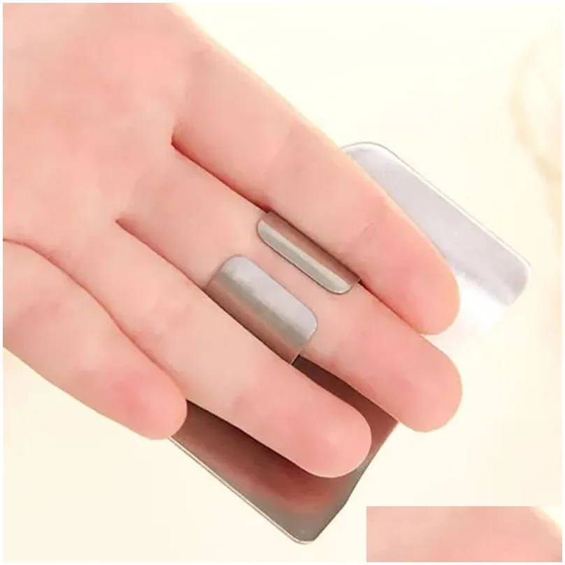  stainless steel kitchen tool hand finger protector knife cut slice protective cover vegetable cutting hand protector