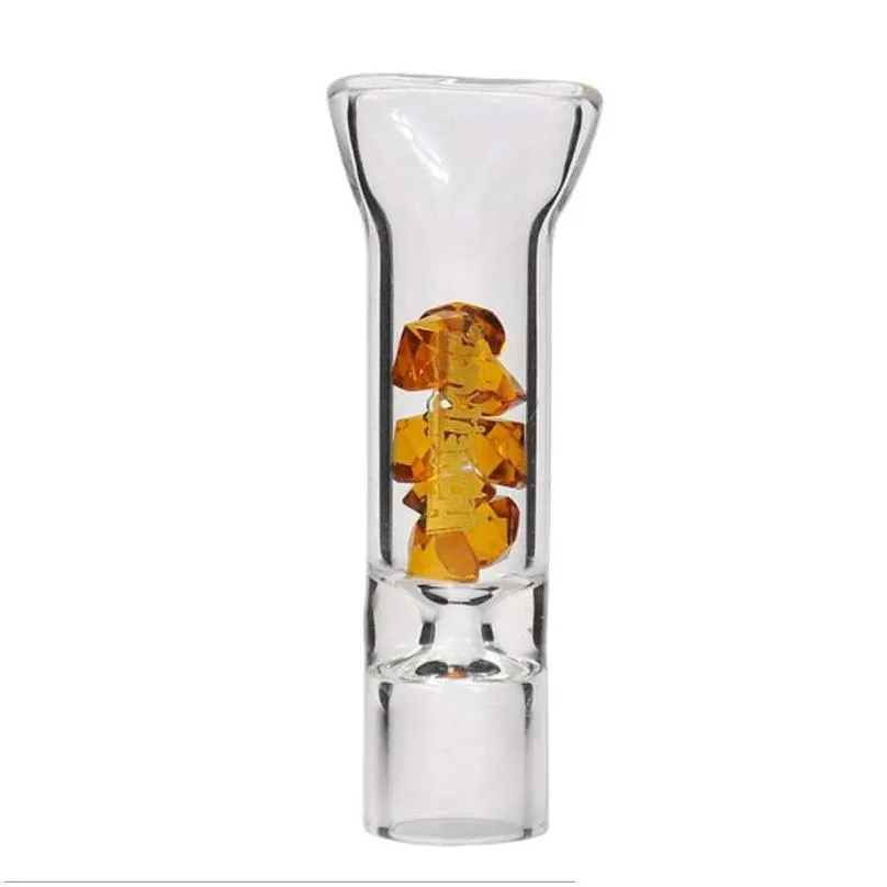 hookah pipe mouthpiece accessory mini bong glass filter tips glass nozzle for dry herb rolling papers with tobacco cigarette holder thick pyrex smoking