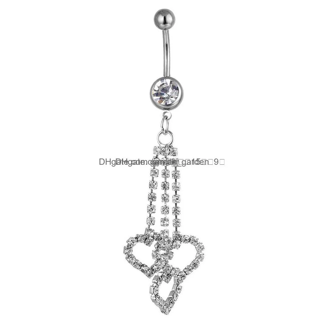 navel bell button rings d0223 belly ring drop delivery jewelry body dhgarden otrf4