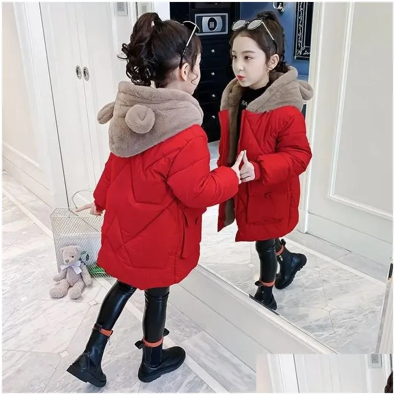 down coat winter jackets for girls 2023 parkas 4 12 to 14 years heavy coat for kids hooded children thicken warm teenager outerwear baby