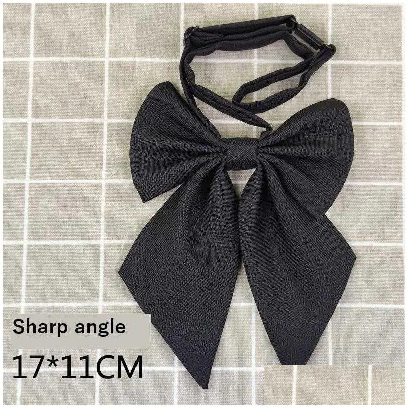 Ties Navy Blue Black Red Pointed Bow Tie Knot Set Solid Color Children Adt Drop Delivery Baby, Kids Maternity Accessories Dhrzb