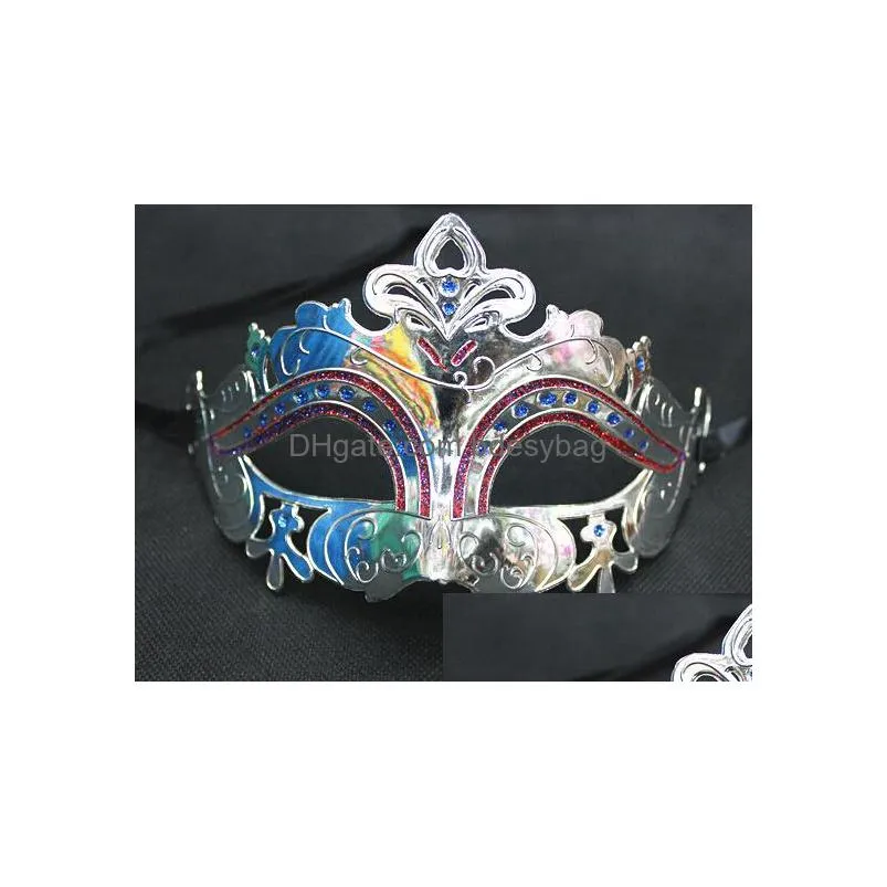 2016 mens woman mask halloween masquerade masks mardi gras venetian dance party face gold shining plated mask 6 colors