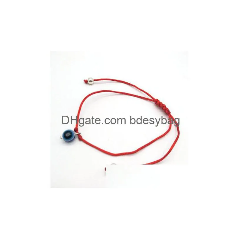 Charm Bracelets 20Pcs/Lot Lucky String Evil Eye Red Cord Adjustable Bracelet Diy Jewelry New Drop Delivery Jewelry Bracelets Dhdfh