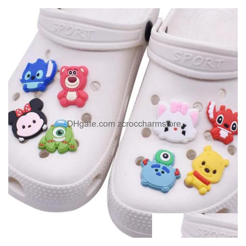 ecofriendly custom croc charms cartoon logo soft rubber pvc croc shoe charms for shoes accessories