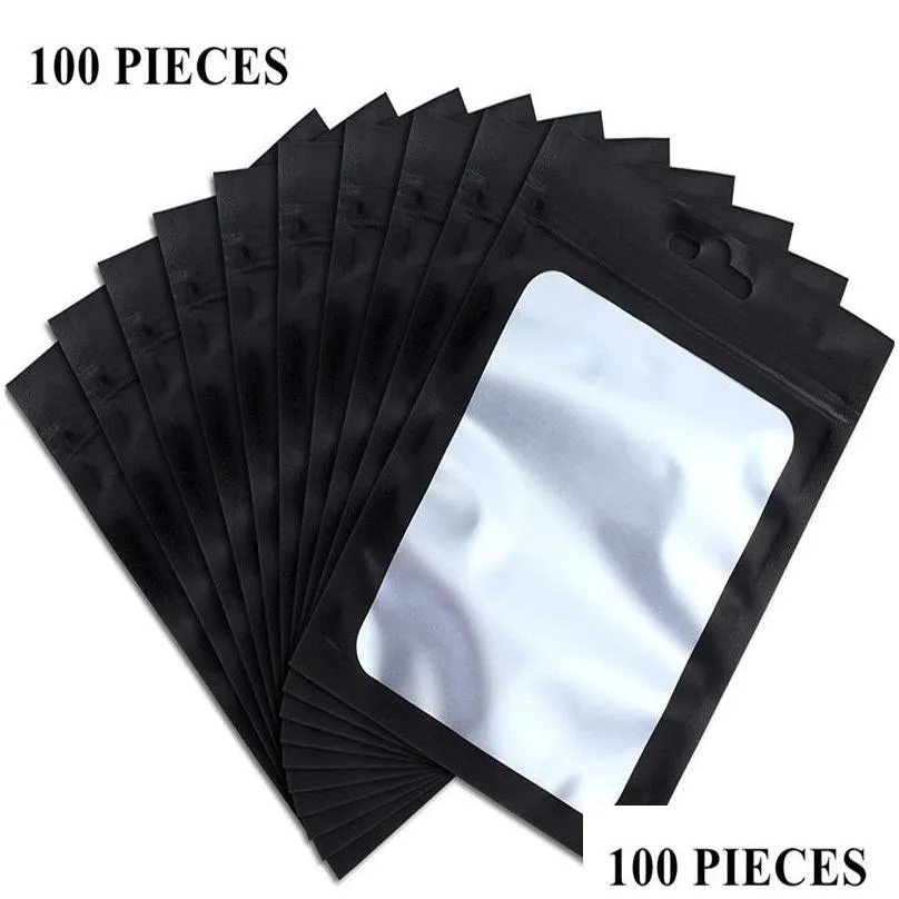 wholesale 100 Pieces Self Sealing Sample Storage Bags Resealable Aluminum Foil Pouch Bag for Food Tea