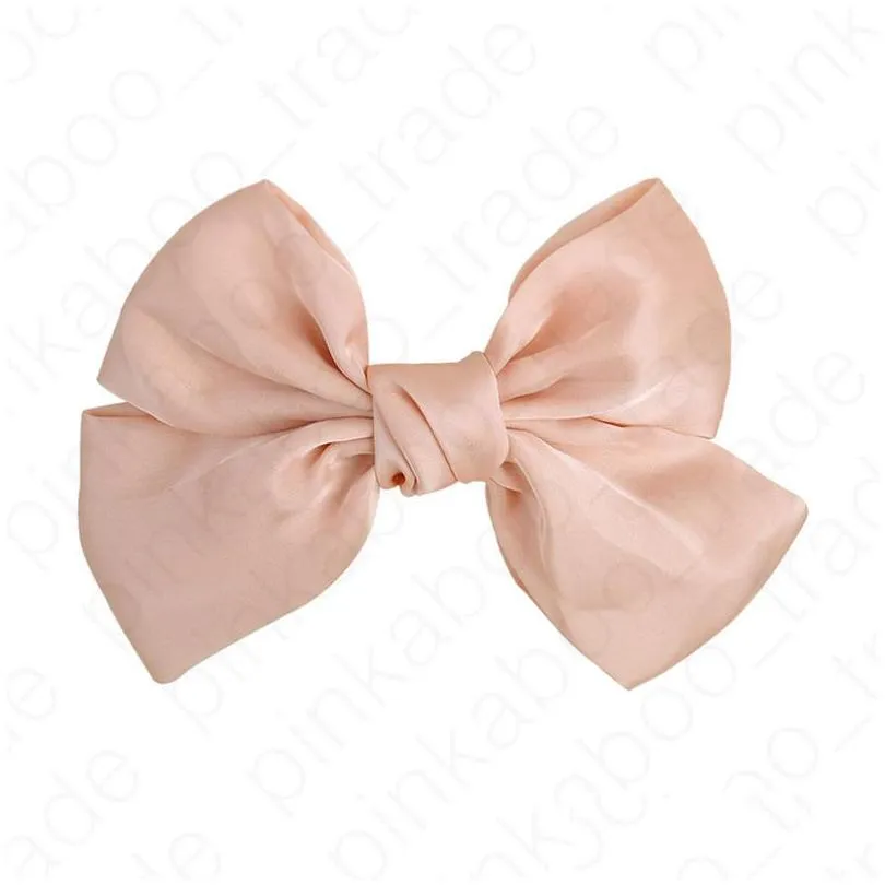 ins girls large bow knot hairgrips bohemian hairbow ties hair clips women hair accessories bowknot hairpins ponytail holder headress