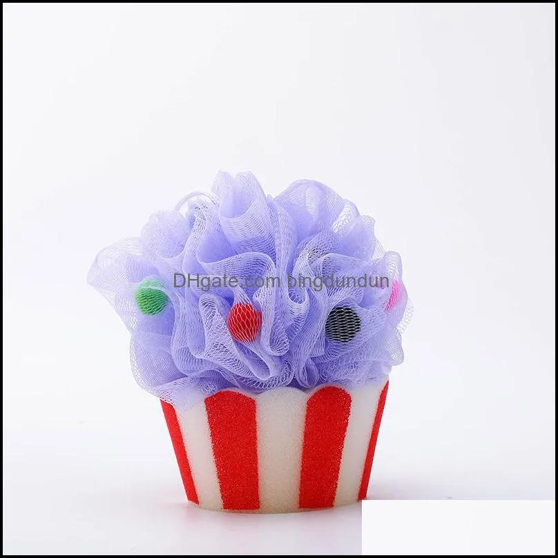 ice cream rainbow cartoon bath ball creative sponge cone bath-ball bath flower