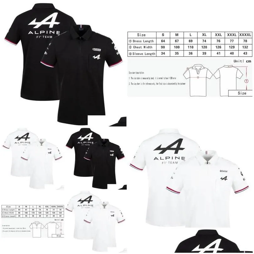 motorcycle apparel motorsport alpine f1 team aracing tshirt white black breathable teamline short sleeve shirt car fan clothing drop