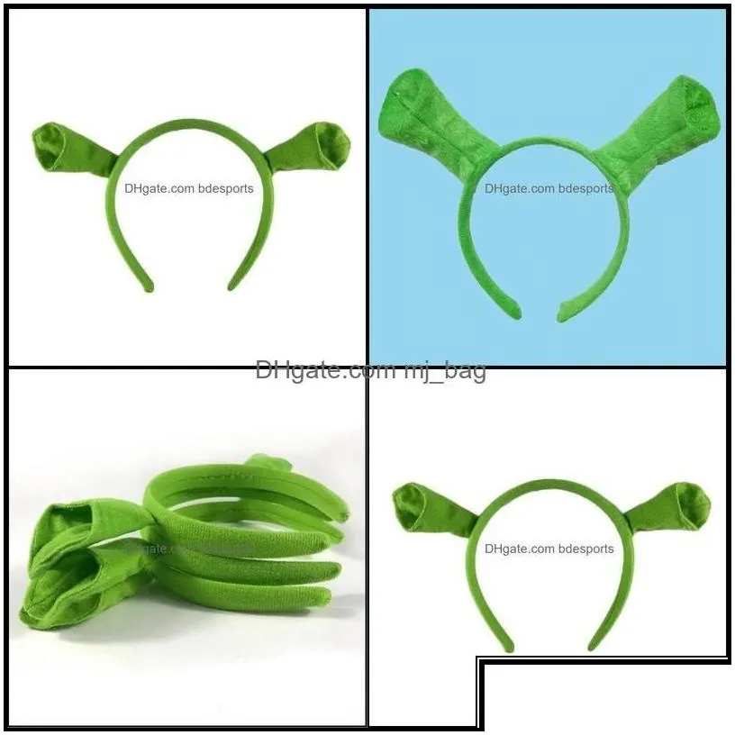 Other Festive Party Supplies Home Garden Shrek Hairpin Ears Headband Head Circle Halloween Children Adt Show Hair Hoop Costume Item